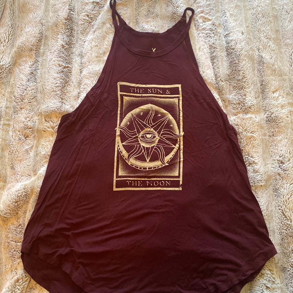American eagle tank top in maroon size large